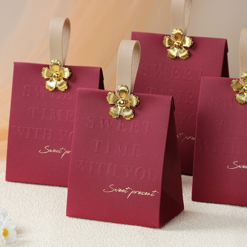 Wedding Supply Wholesale - 20/50Pcs 프리미엄 와인 레드 선물 상자