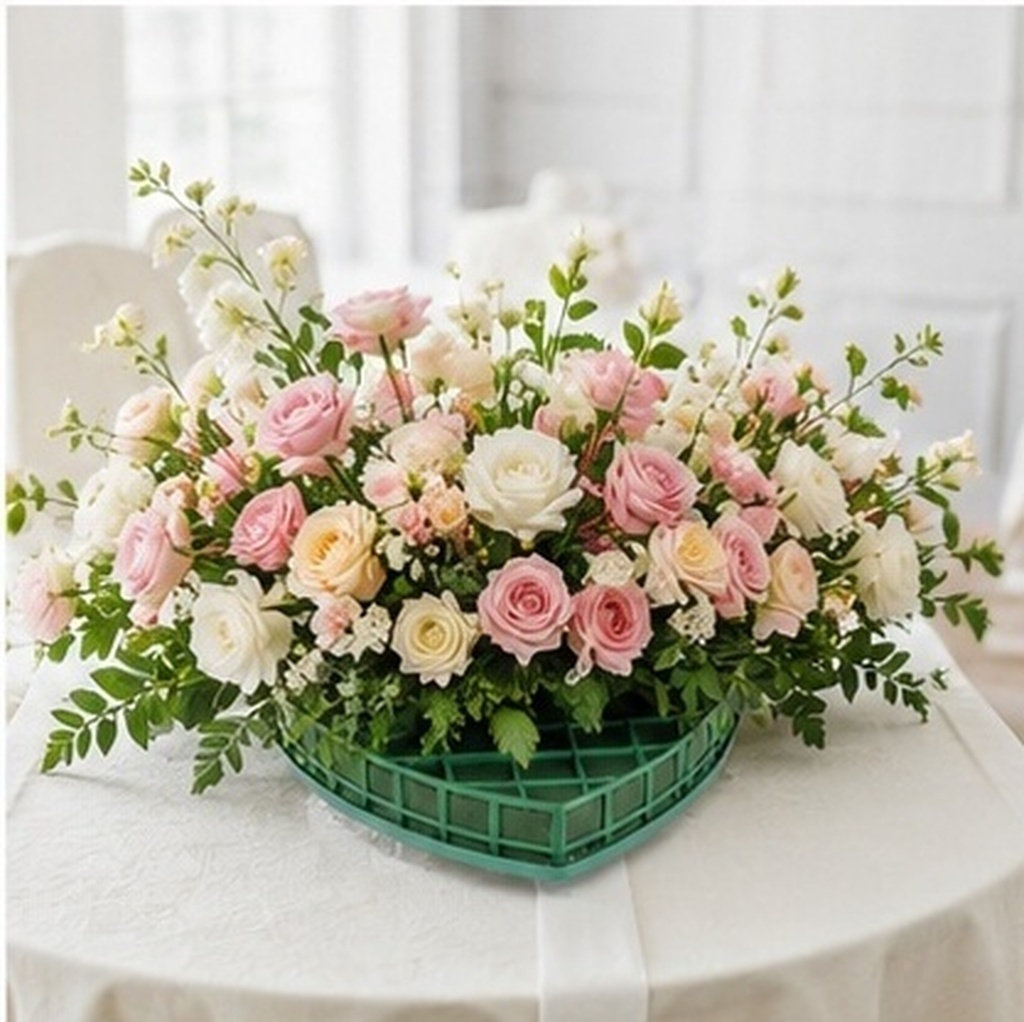 Wedding Supply Decor - 1세트 꽃꽂이용 폼, 하트 모양, 웨딩