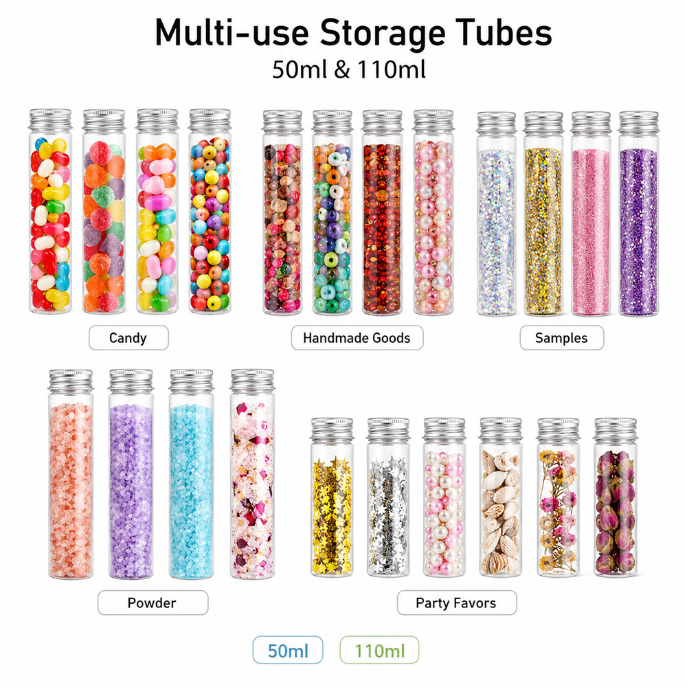 20pcs 50ml/100ml 투명 플랫 튜브 알루미늄 - Wedding Decoration Supply 리뷰 및 가격