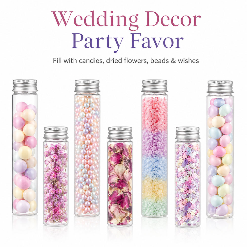 20pcs 50ml/100ml 투명 플랫 튜브 알루미늄 - Wedding Decoration Supply 리뷰 및 가격