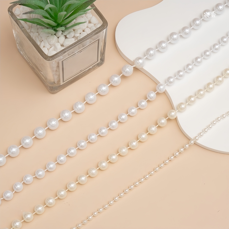 2/5m ABS 모조 진주 구슬 체인 라인 코드 스레드 - Wedding Decoration Supply 리뷰 및 가격