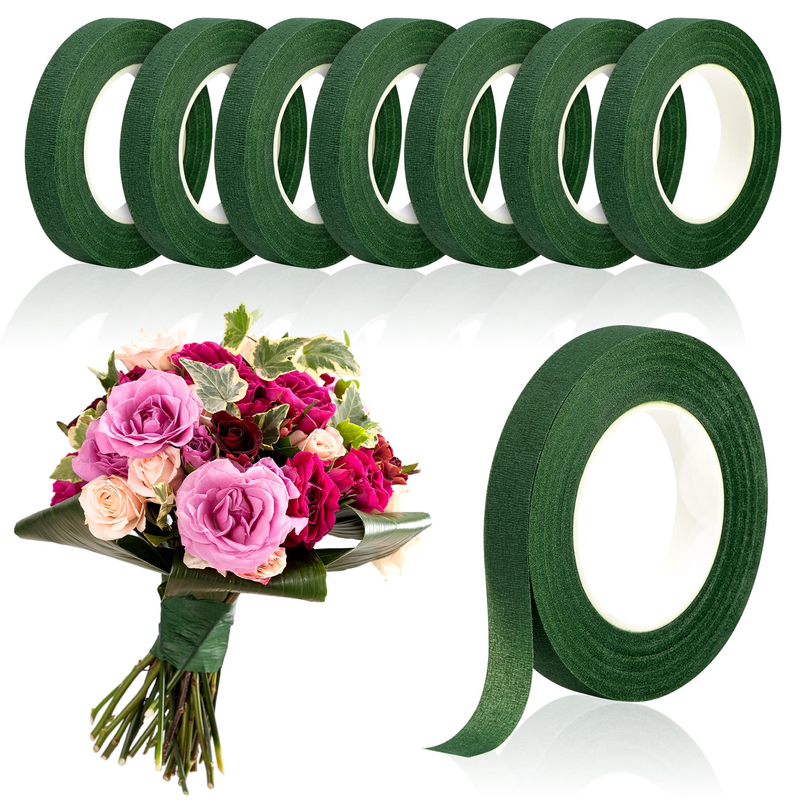 20 야드 그린 꽃다발 꽃 테이프 자체 접착 포장지 테 - Wedding Supply Decor 리뷰 및 가격