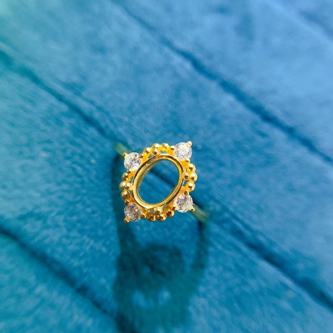 18K 골드 도금 약혼 반지 설정 6mm * 8mm 타 - Supplier Wedding 리뷰 및 가격
