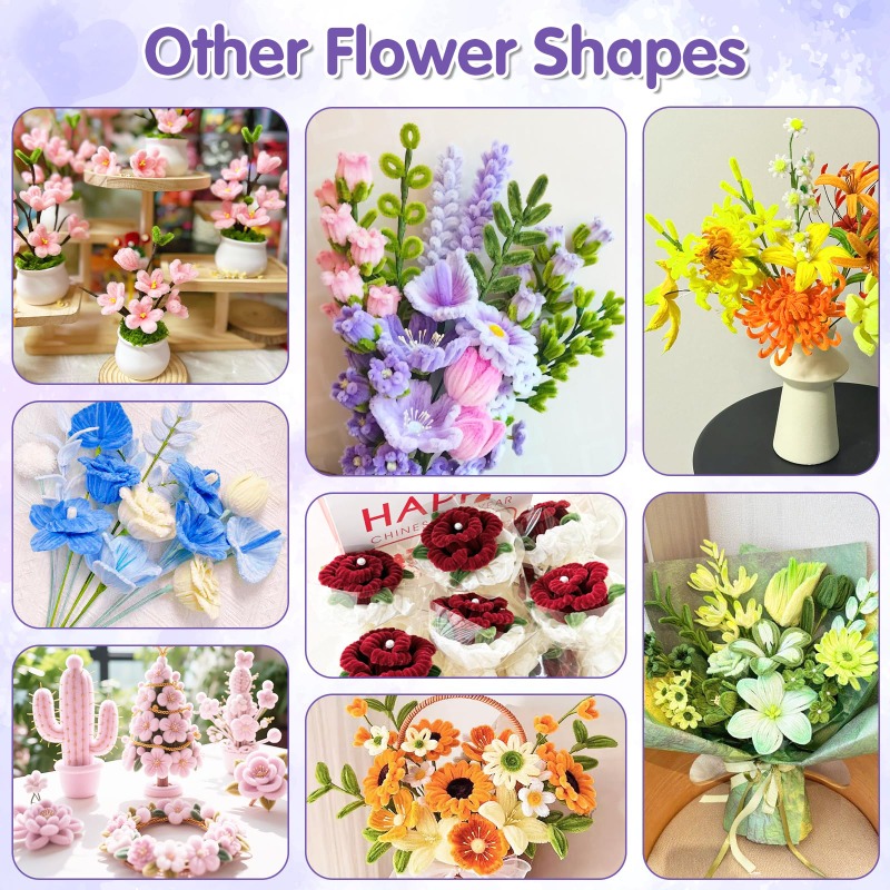 파이프 클리너 셔닐 스템 점보 코랄 플리스 푹신한 파이 - Wedding Supply Decor 리뷰 및 가격